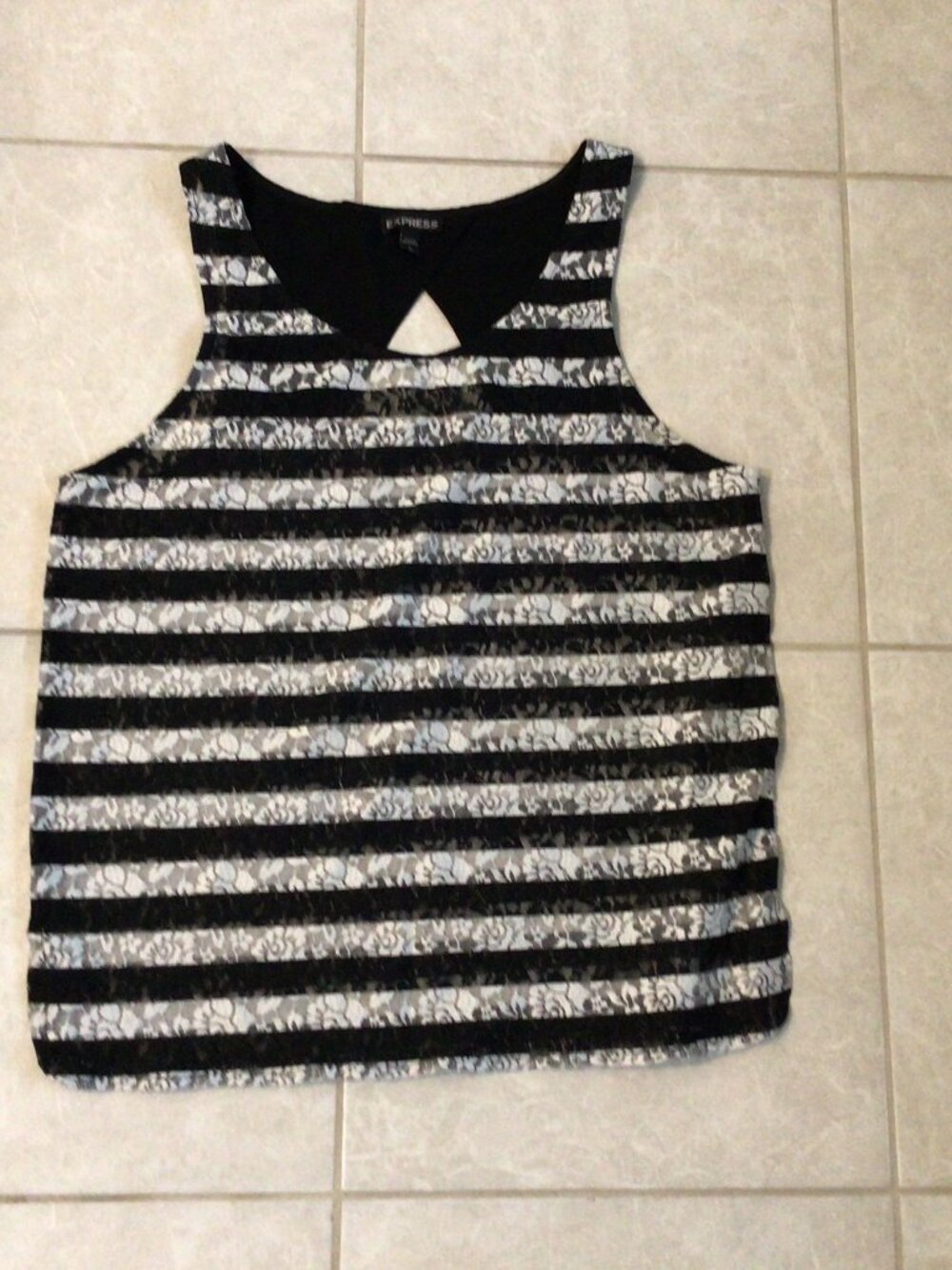 Express Lace Stripe Tank S